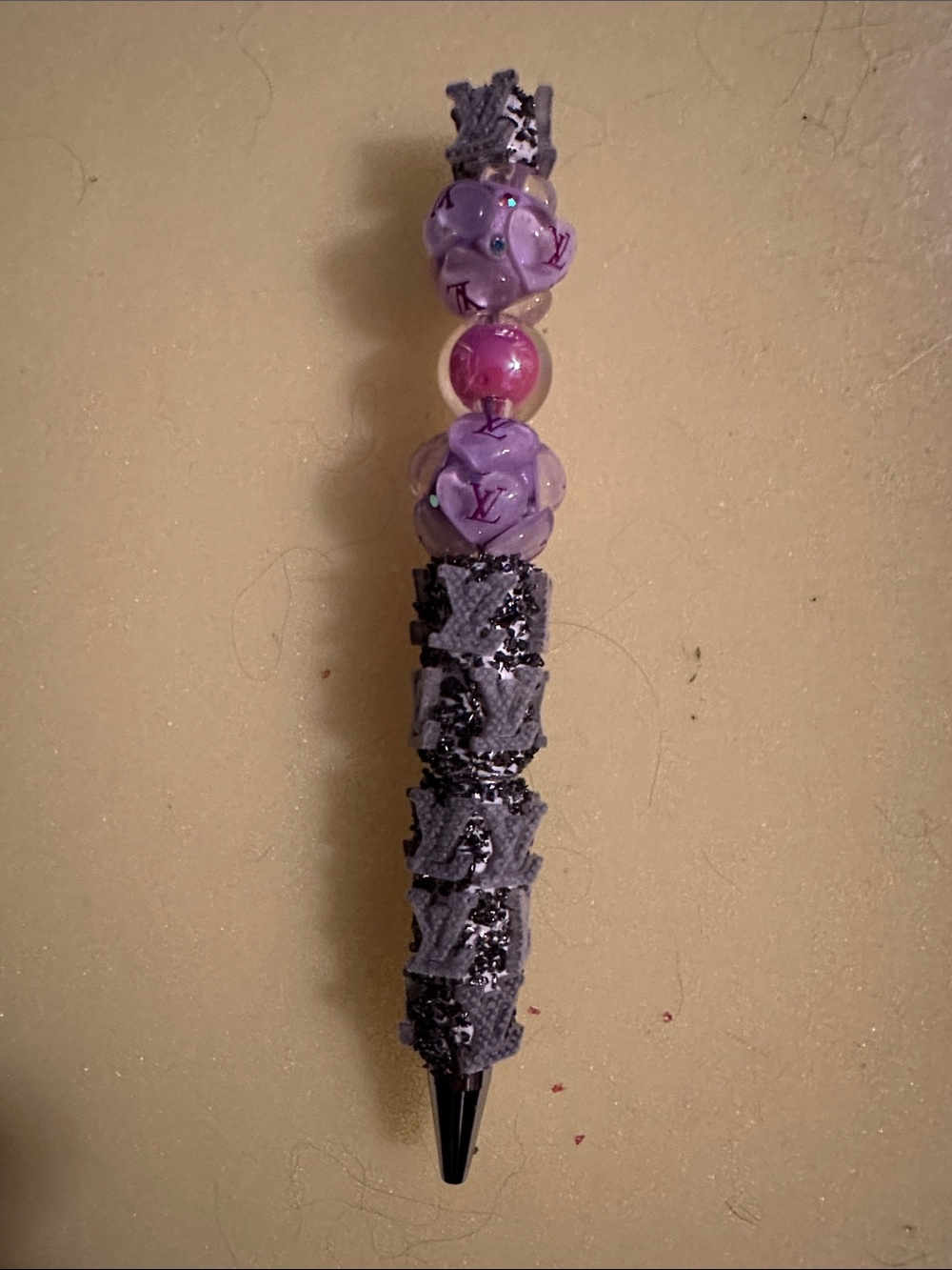 Othr Purple Beaded Decorative Ballpoint Pen